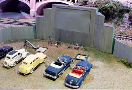 old movie theater miniature model